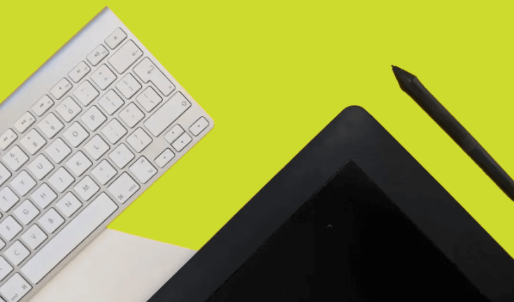keyboard and tablet
